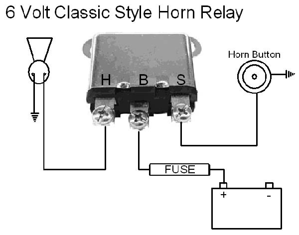 6v Horn Relay - Classic Style
