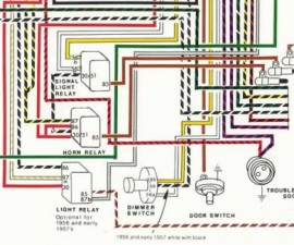 Porsche® 1956-1959 Wiring Diagram POSTER