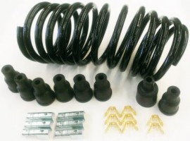 6 Cyl Black Cloth Braided Lacquer Coated Wire (Straight)