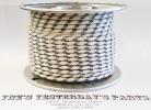 12ga, OVERSTOCK, Lacquer Coated Cloth Braided Wire, White / Black 3X (no space)