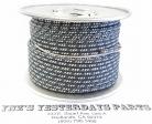 12ga, OVERSTOCK, Lacquer Coated Cloth Braided Wire, Black / White 3X