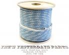 14ga, OVERSTOCK, Lacquer Coated Cloth Braided Wire, Blue / White 2X