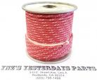 14ga, OVERSTOCK, Lacquer Coated Cloth Braided Wire, Red / White 2X