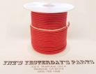 18ga, OVERSTOCK, Lacquer Coated Cloth Braided Wire, Red