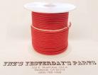 18ga, OVERSTOCK, Lacquer Coated Cloth Braided Wire, Red