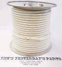 10ga, OVERSTOCK, Lacquer Coated Cloth Braided Wire, White